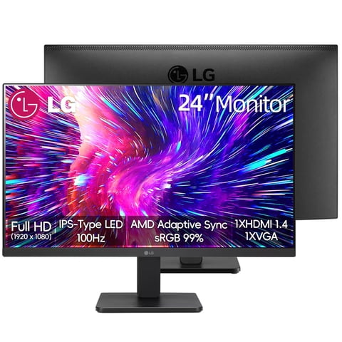 Monitor Lg 24"" Fhd Ips 100Hz Freesync Srgb 99%