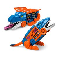 Fliperex - Camion Transportador Porta Autitos 2 En 1 Pista Lanzamiento Azul