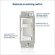 thumbnail image 3 of Interruptor de intensidad Leviton SureSlide 6674-P0W para bombillas LED, 3 of 9