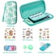 thumbnail image 1 of Kit de accesorios para consola de juegos 9 en 1 para Switch Lite, con protector de pantalla, tapas de joystick, funda transparente, calcomanías DIY, bolsa de transporte, correa para la muñeca, 1 of 7