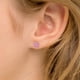 thumbnail image 3 of Aros de flor con esmalte rosado de 6 mm para niñas, 3 of 4