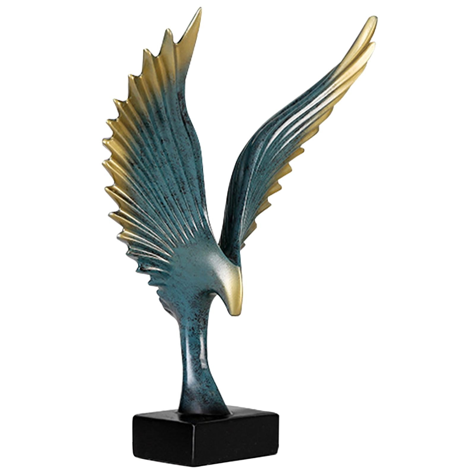Bothyi - Estatua De Ala De Águila De Estilo Retro, Accesorios Para Fotos, Estante De Tv, Figuritas Decorativas, Azul