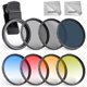 thumbnail image 1 of Kit de filtros para lente de cámara NEEWER 52 mm 7 piezas ND CPL GND, 1 of 8