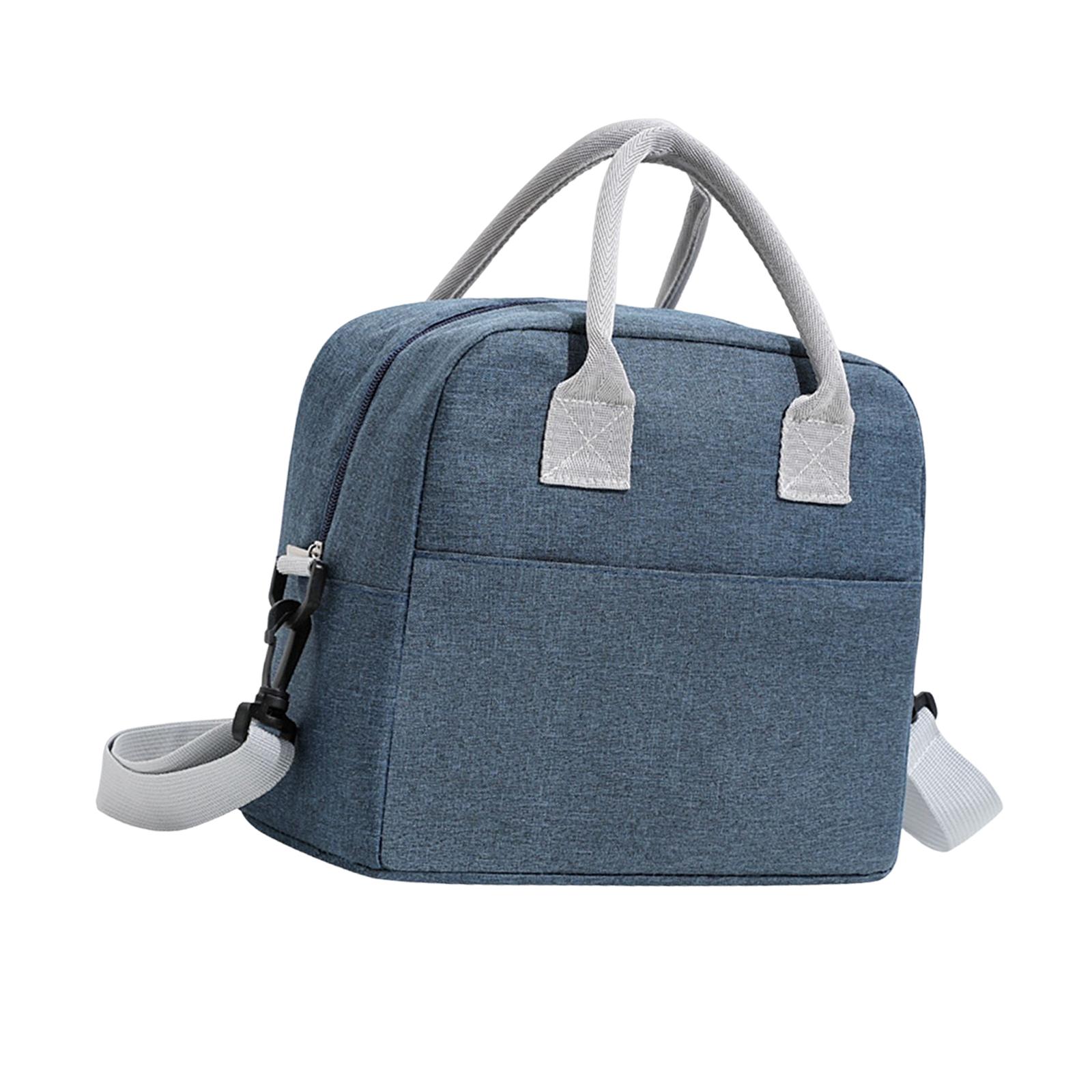 Bothyi - Bolsa De Almuerzo Resistente Al Agua Con Cremallera Resistente Para El Trabajo, Picnic, Mujeres, Hombres, Azul Marino
