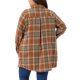thumbnail image 3 of Agnes Orinda Conjuntos de Halloween para Mujeres Tallas Grandes Chaqueta Shacket de Cuadros Manga Larga Camisa de Franela con Botones Chaqueta de Moda 2X Naranja, 3 of 6