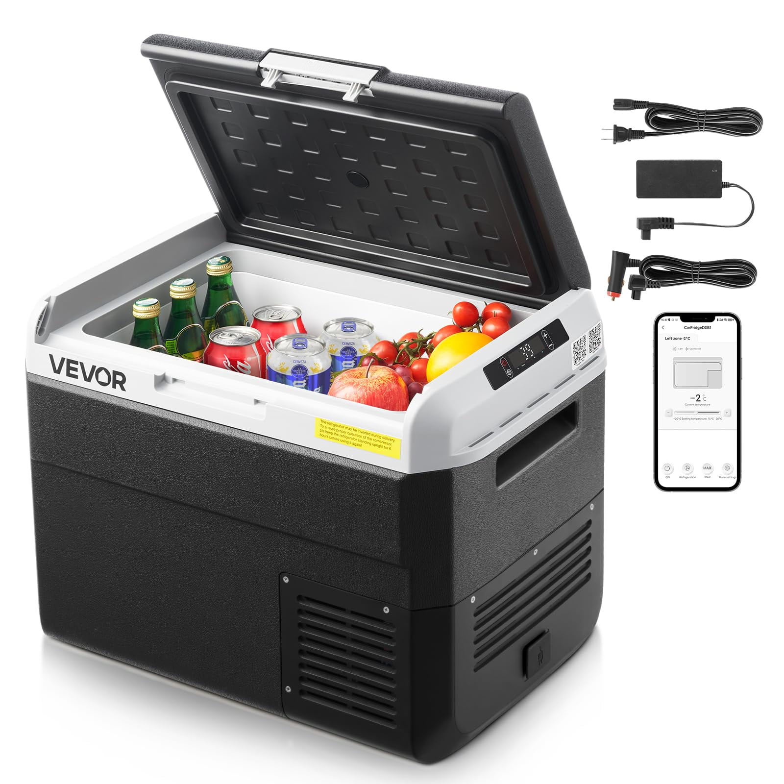 Refrigerador De Coche Vevor 30l 12v/24v Dc 100-240v Ac Compresor