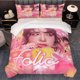 thumbnail image 1 of 3pcs Fashion Women'S Pink Yellow The Best Folie Theme Print Three-Piece Bedding Set Soft Duvet Cover And Two Pillowcases, 1 of 5