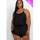 thumbnail image 1 of Conjunto de Top y Shorts de Canalé con Tirantes, Talla 3XL, Color Negro, 1 of 5