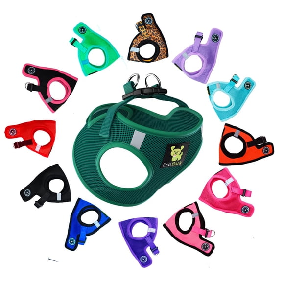 Arnés para perros EcoBark Step-in Forest Green para perros XXS-XS