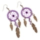 thumbnail image 3 of Las mujeres de oro tibetano sueño colector cuelgan la pluma cuelgan los pendientes púrpura, 3 of 3