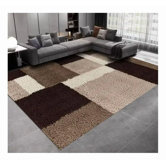 Alfombra Decorativa 3d Casa Mio Diseño Moderno 200x240 Cm 2 M 2.4 M Café