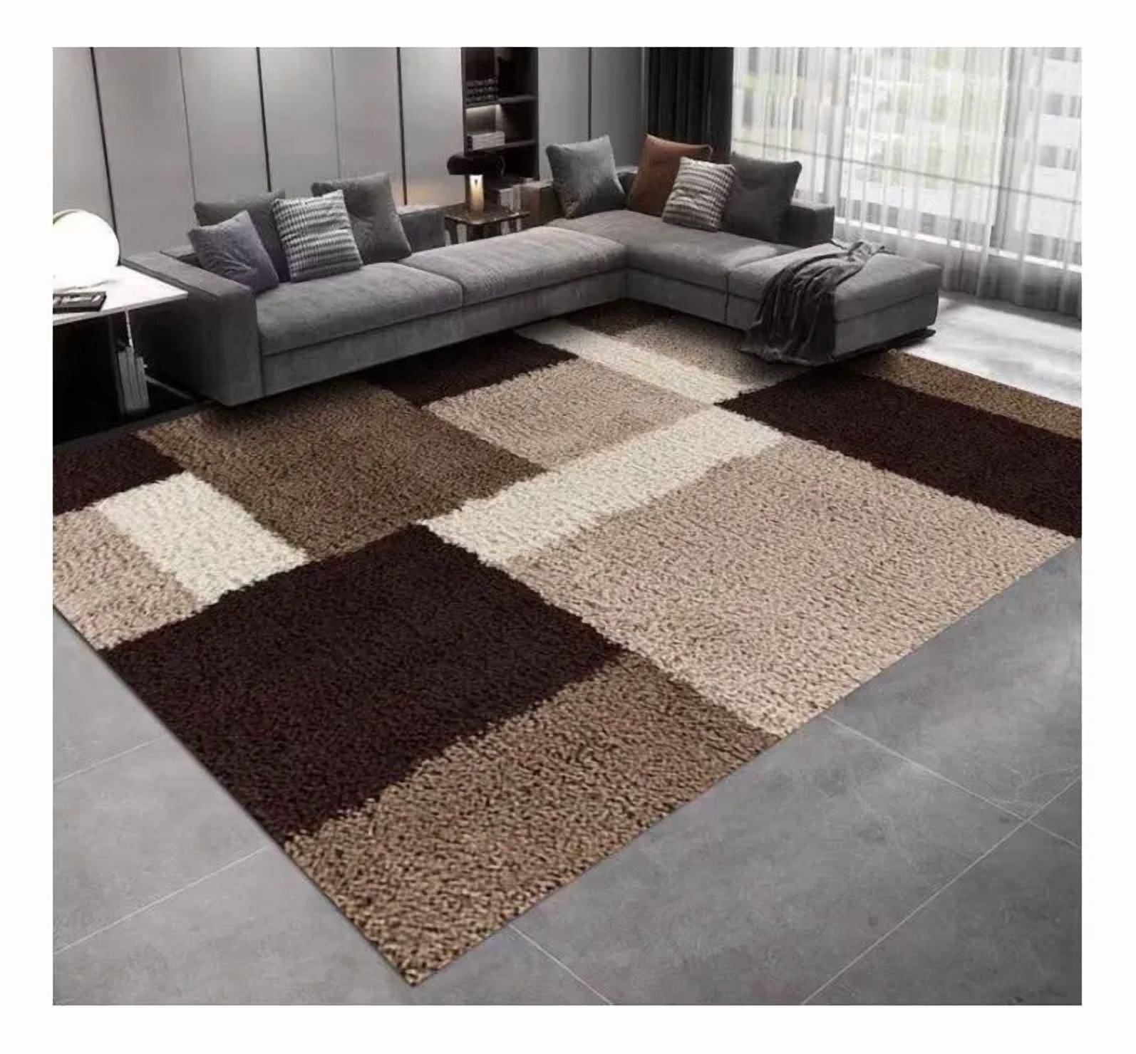 Casadeliacl - Alfombra Decorativa 3D Casa Mio Diseño Moderno 200X240 Cm 2 M 2.4 M Café