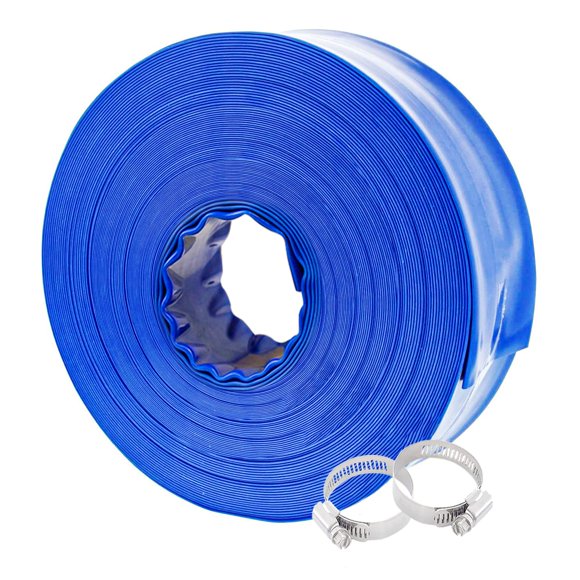 Manguera de lavado a contracorriente Poolvio Professional, color azul, 38 mm x 30,4 m, PVC