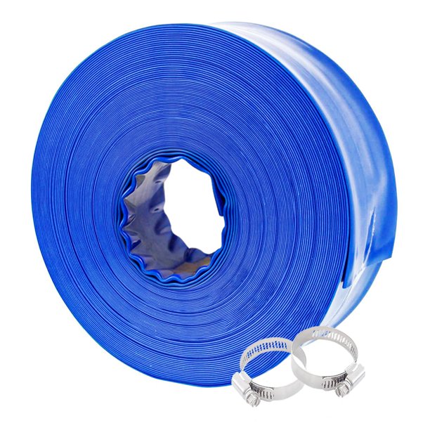 Manguera de lavado a contracorriente Poolvio Professional, color azul, 38 mm x 30,4 m, PVC