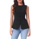 thumbnail image 1 of INSPIRE CHIC Chaleco de traje con cuello redondo para mujer, chaleco ajustado sin mangas con bolsillos XS Negro, 1 of 6