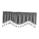 thumbnail image 4 of Cortina de ventana de bolsillo para barra, cortinas de ventana pequeña, cenefa, tratamientos de ventana pequeña transpirable, cortinas de nivel corto Gris oscuro, 4 of 5