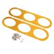 thumbnail image 5 of Panel de difusor de desvío de aire de parachoques trasero de aluminio universal 2X dorado de 3 orificios, 5 of 5
