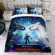 thumbnail image 4 of Cómo entrenar a tu dragón Conjunto de sábanas temático, trío de piezas, cómodo y amigable con la piel, diseño único, regalo de decoración para el hogar para familiares, amigos y fans, 90 cm * 190 cm, 4 of 6