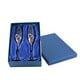 thumbnail image 1 of Boda Tostado Copas De Champán Flautas Cristal Diamante Corazones Oro Rosa, 1 of 3