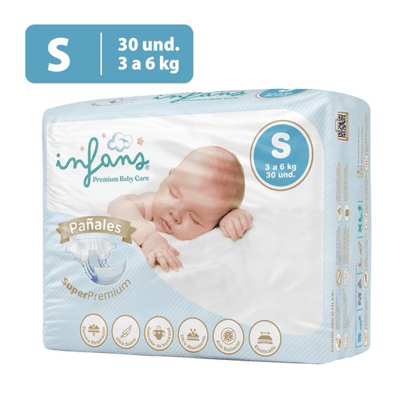 Talla S Pañales Desechables Pack 30 Unidades