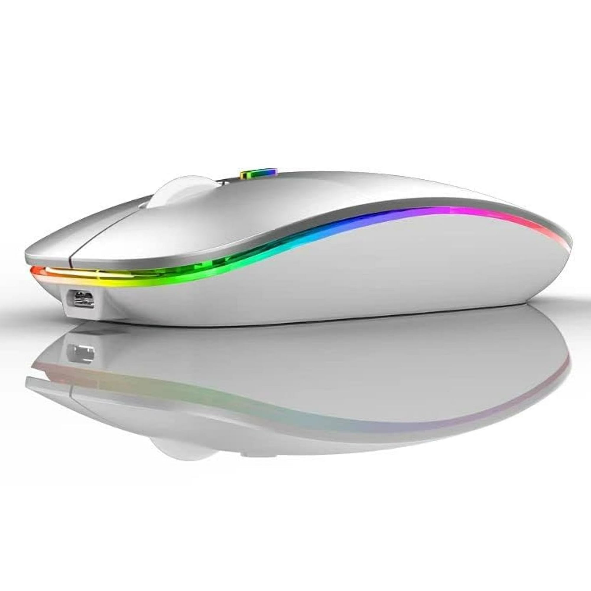 Ratón Bluetooth Neises Led Para Macbook Pro/air/imac/ipad, Color Plateado