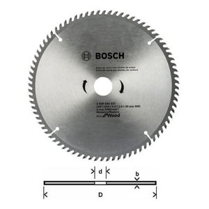 Disco Bosch 10 80 Dientes Eco For Wood Azul