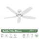 thumbnail image 2 of PACK X2 VENTILADOR DE TECHO HUNTER BUILDER ELITE BLANCO 52, 2 of 5