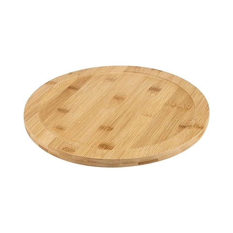 Magideal - Bandeja Giratoria De Madera Con Base Giratoria, Soporte Para Pasteles, Bandeja Para Servir, Plato Giratorio De Madera Para Comedor, Plato Para Servir