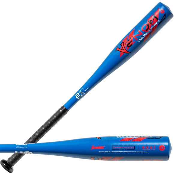 Bate de béisbol Franklin Sports Venom Youth de aluminio, 400 ml, azul