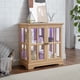 thumbnail image 3 of LED Curio Display Cabinet,Antique Display Cabinet with Adjustable Shelves,Retro Design Quality Showcase with Lattice Doors Elegant Bookcase and Storage Cabinet for Home Decor and Organization OAK, 3 of 3