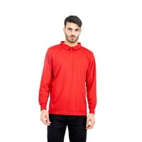 Polera Cooldry Quebec Manga Larga Rojo Hombre