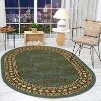 Home Fashion.Cl - Alfombra Redonda Verde Antideslizante 150X150 Cm Con Goma
