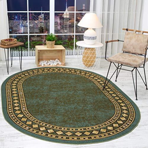 Home Fashion.cl - Alfombra Redonda Verde Antideslizante 150x150 Cm Con Goma