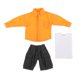 thumbnail image 2 of Figura De Hombre A Escala 1/12, Camiseta, Chaleco, Pantalones Cortos, Conjunto Para Figuras De Modelos De Muñecas De 6 Pulgadas, Color Naranja, 2 of 3