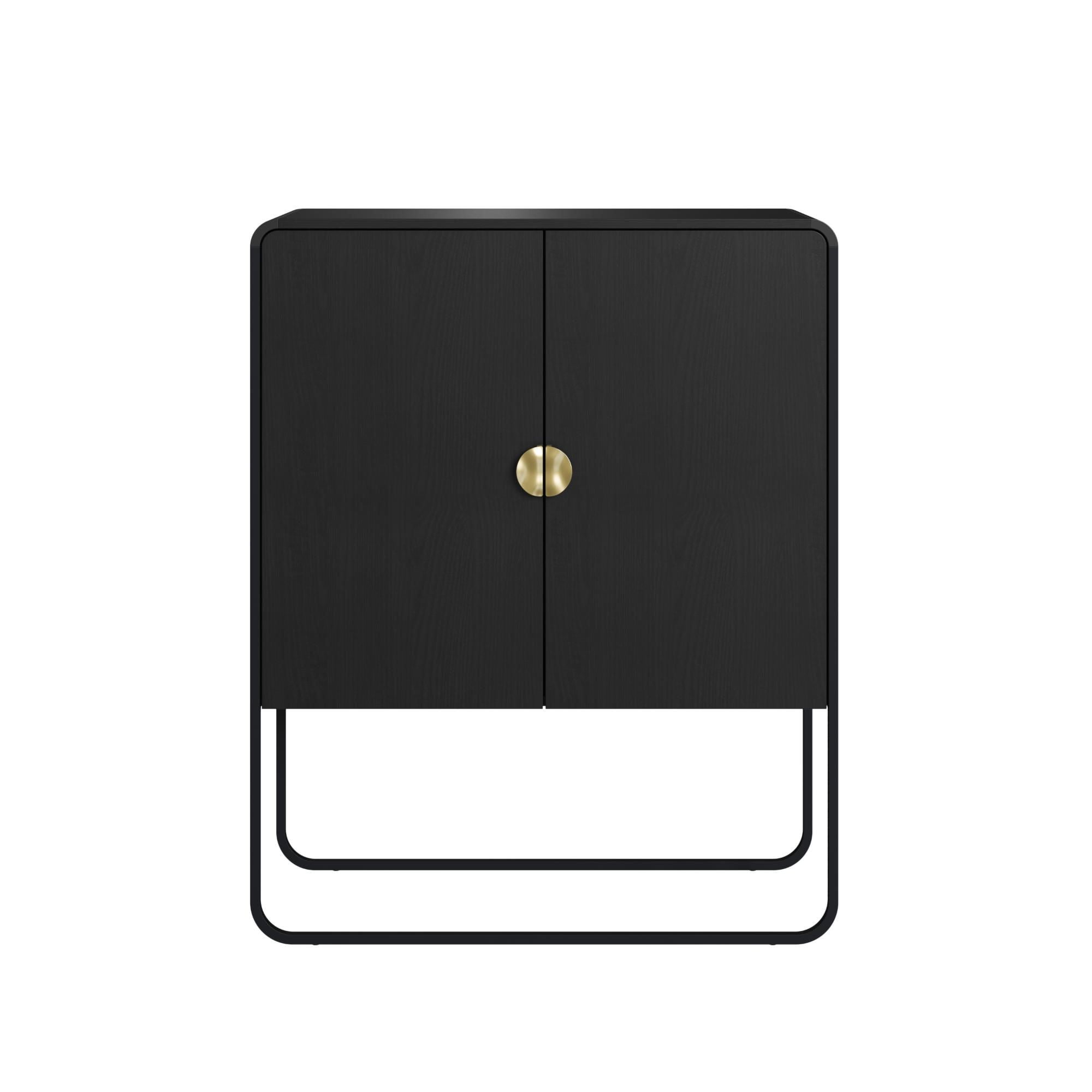 Decocasa - Buffet 28065 90 Cm Cuadrado Negro