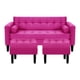 thumbnail image 1 of Sofa Retro 3c + 2 Pouf Felpa 00 Fucsia, 1 of 6