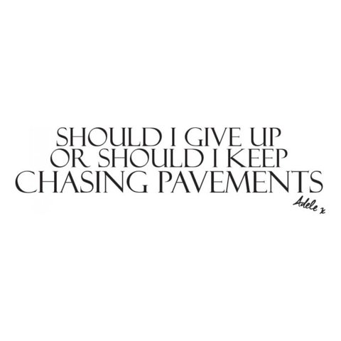 Rienda Libre Graphics - Decomural Chasing Pavements Adele Song Lyrics Ws-40792