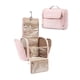 thumbnail image 1 of Bolsa de maquillaje para mujeres con gancho colgante, gran capacidad portátil resistente al agua organizador caso de viaje para artículos de aseo y cosméticos, rosa, 1 of 3