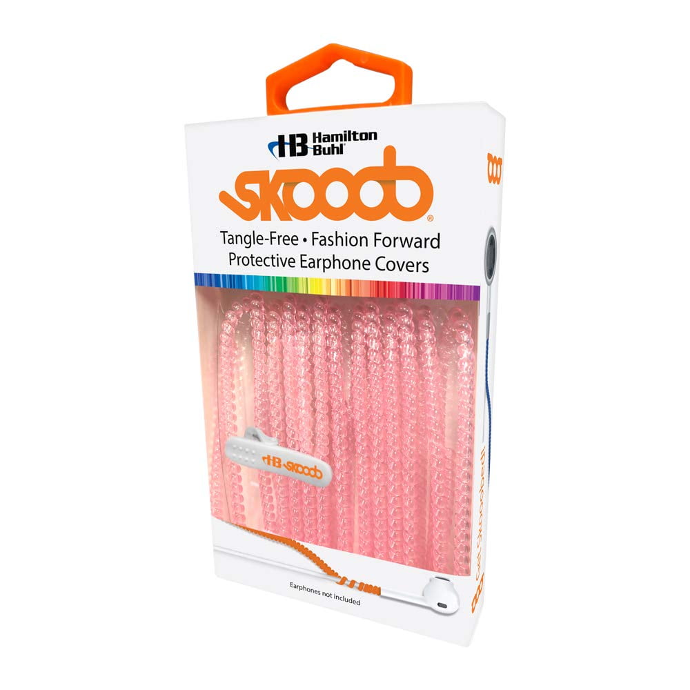 Fundas Para Auriculares Hamiltonbuhl Skooob Tangle Free, Color Rosa Translúcido