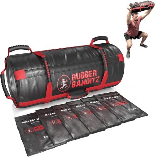 Bolsa de Arena Fitness RubberBanditz Resistente de 22.68 kg para Entrenamiento