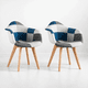 thumbnail image 1 of Pack de 2 Butaca Sitial Patchwork Acolchado Wood - Celeste, 1 of 7