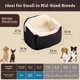 thumbnail image 3 of Asiento para Mascotas Snoozer Mediano Negro Acolchado, Hasta 11 kg, 3 of 8