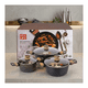 thumbnail image 1 of Batería De Cocina 6 Pcs Ollas Cacerolas Para Todo Tipo De Cocina Diseño Granito Y Madera, 1 of 8