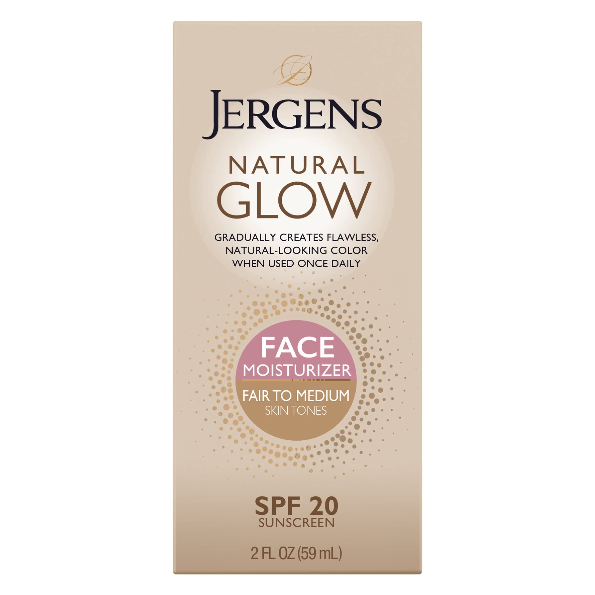 Crema Hidratante Jergens Natural Glow Face Spf 20 60 Ml Fair-medium
