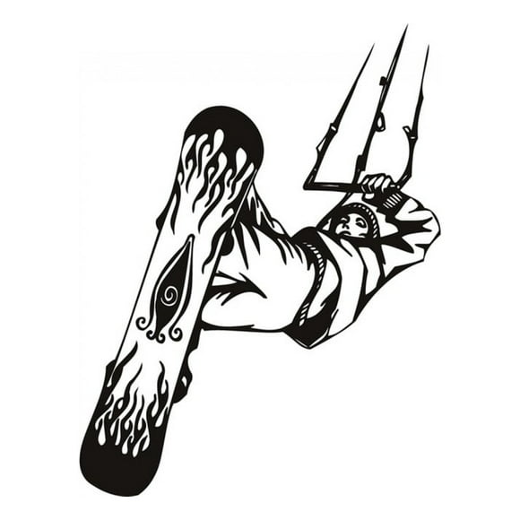 Decomural Snow Kiting Snowboarder WS-17897