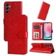 thumbnail image 1 of Funda tipo cartera FOXDOCK para Samsung Galaxy A25 5G , diseño girasol en relieve, cuero PU, cierre magnético, soporte y tarjetero, 1 of 5