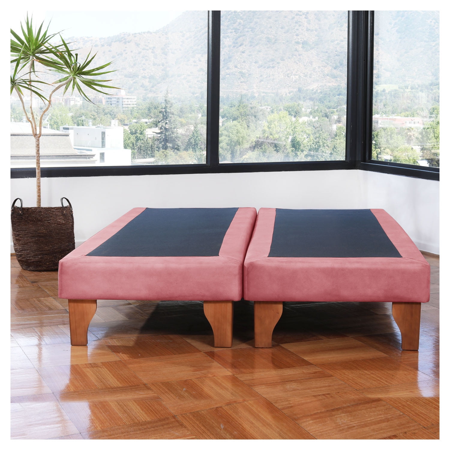 Latam Home - Base Europea Zen Tela Palo Rosa 2 Pza