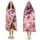 thumbnail image 3 of Flor de Cerezo Manta Capa con Capucha Anti-Bolitas, Manta de Lana Ártica Suave, Manta Portátil de Felpa Ligera y Lujosa, Poncho para Siesta en Casa y Oficina, 100*130cm, 3 of 6