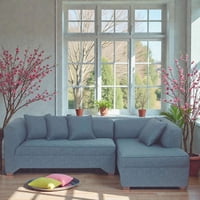 Muebles Altiro - Seccional Judá - Tela Lino Sidelli Azul Petróleo