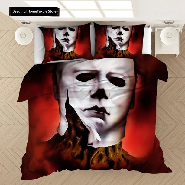 Horror Michael Myers ed Bedding Set Duvet Covers Pillowcases Comforter Bedding Set Bedclothes Bed LinenBed Sheets